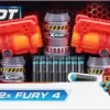 Zuru X-Shot - Fury 4 Blaster 2-Pak - Inkl. 16 Darts + 3 Dåser