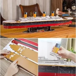 Revell 3D Puzzle - Rms Titanic Med Led - 266 Brikker - 87 CM -Legetøjsverden 3d puzzle rms titanic led 00154 574801 7