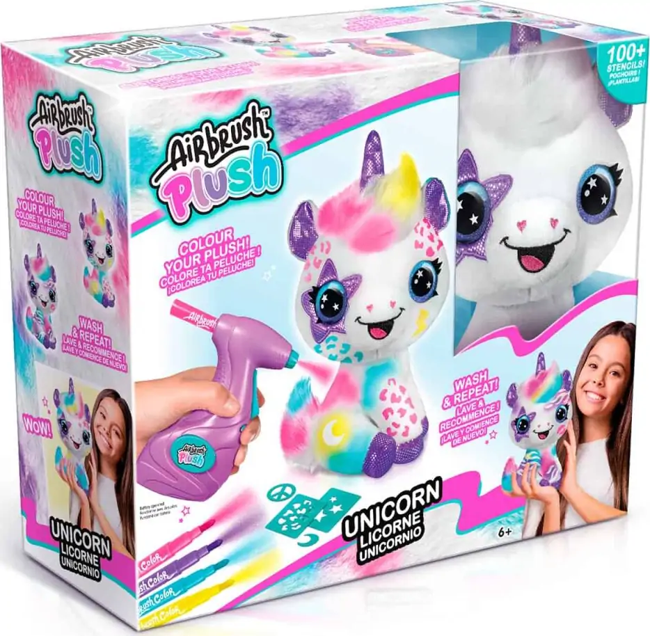 Airbrush Plush - Unicorn - Enhjørning 2 Airbrush Plush - Unicorn - Enhjørning - Billede 2