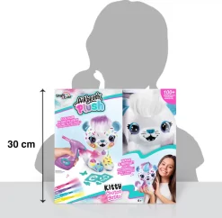 Airbrush Plush - Katte Bamse - Med 4 Farver Og Skabeloner -Legetøjsverden airbrush plush kattekilling 570564 4