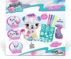 Airbrush Plush - Katte Bamse - Med 4 Farver Og Skabeloner -Legetøjsverden airbrush plush kattekilling 570564 6