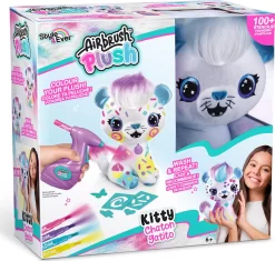 Airbrush Plush - Katte Bamse - Med 4 Farver Og Skabeloner -Legetøjsverden airbrush plush kattekilling 570564 8