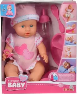 Dukke Med Sut Og Sutteflaske - New Born Baby - 30 CM