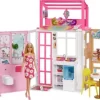 Barbie - Hus Med Dukke Og Tilbehør