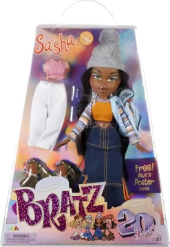 Bratz Dukke - Sasha - Inkl. Plakat - 20 Års Jubilæum -Legetøjsverden bratz original dukke sasha 573449 593033 3