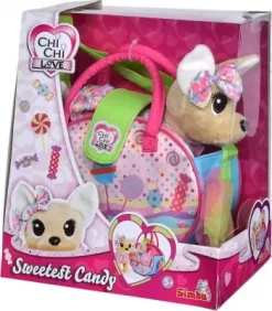Chi Chi Love - Chihuahua Hundehvalp Bamse I Taske - Sweetest Candy - 20 CM