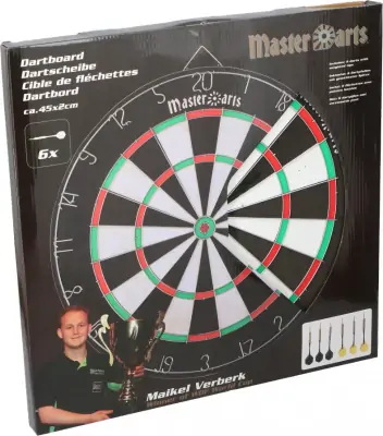 Dart Spil Med Skive Og 8 Dartpile - 45 CM 1 Dart Spil Med Skive Og 8 Dartpile - 45 CM