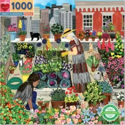 Eeboo Puslespil - 1000 Brikker - Urban Gardening