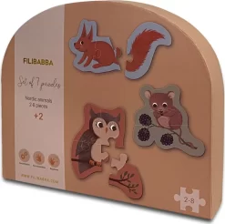 Filibabba - Puslespil Sæt Med Dyr - 30 Brikker -Legetøjsverden filibabba saet med 7 puslespil nordiske dyr 584388 6