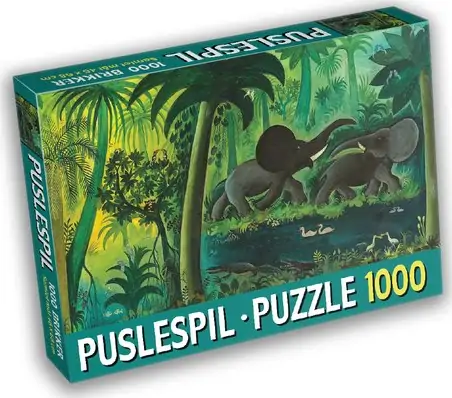 Hans Scherfig - Puslespil Med 1000 Brikker - Jungle 2 Hans Scherfig - Puslespil Med 1000 Brikker - Jungle - Billede 2