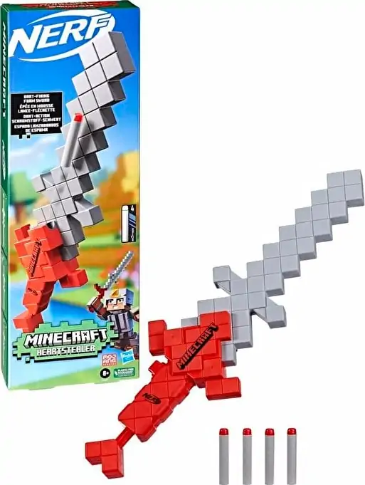 Nerf - Minecraft Heartstealer Sword Blaster - Ink. 4 Darts 2 Nerf - Minecraft Heartstealer Sword Blaster - Ink. 4 Darts - Billede 2