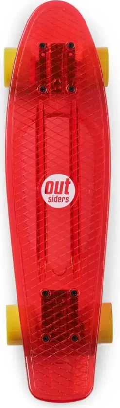 Retro Skateboard - Outsiders - Rød -Legetøjsverden outsiders transparent retro skateboard red 560327 3