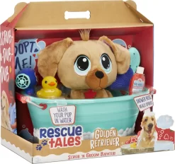 Rescue Tales - Golden Retriever Og Badekar Legesæt -Legetøjsverden rescue tales scrub n groom badekar golden retriever 581943 2