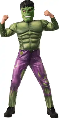 Hulk Kostume Til Børn - Marvel - 128 CM