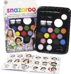 Snazaroo - Ansigtsmaling Sæt Med 20 Farver Og Idéhæfte 8 Snazaroo - Ansigtsmaling Sæt Med 20 Farver Og Idéhæfte -Legetøjsverden sminkefarve party pakning 20dele idehaefte 1172019 576369 3