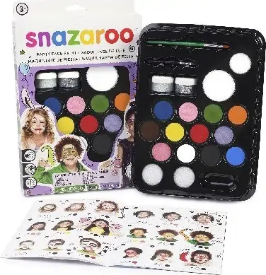 Snazaroo - Ansigtsmaling Sæt Med 20 Farver Og Idéhæfte 4 Snazaroo - Ansigtsmaling Sæt Med 20 Farver Og Idéhæfte - Billede 4