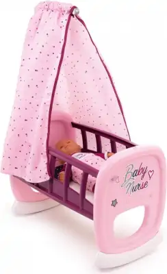 Smoby Baby Nurse - Vugge Med Sengehimmel Til Dukke