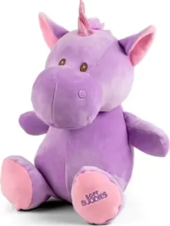 Enhjørning Flodhest Bamse - Soft Buddies - Lilla - 30 CM