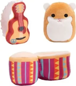 Squishmallows Bamse - Squishville Hamster Med Tilbehør - Festival