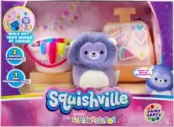 Squishmallows Bamse - Squishville Løve Med Tilbehør - Maling -Legetøjsverden squishville accessory saet paint party 564144 2