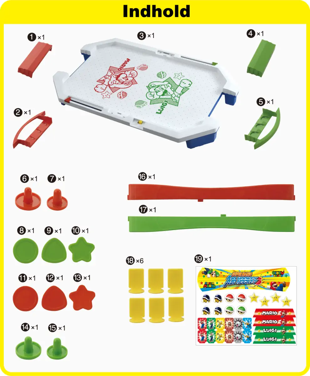 Super Mario - Air Hockey Bordspil 2 Super Mario - Air Hockey Bordspil - Billede 2