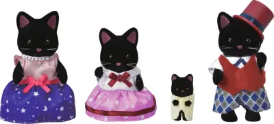 Sylvanian Families Figurer - Sort Kattefamilie - 5530 1 Sylvanian Families Figurer - Sort Kattefamilie - 5530