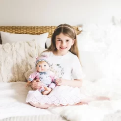 Tiny Treasure Dukke - Blond Hår Med Zebra Tøjsæt -Legetøjsverden tiny treasure blond dukke med zebra toej 539434 2