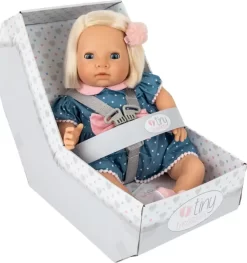 Tiny Treasures - Dukke Med Lyd - Blond Hår Med Blå Kjole 12 Tiny Treasures - Dukke Med Lyd - Blond Hår Med Blå Kjole -Legetøjsverden tiny treasures grine dukke 539433 5