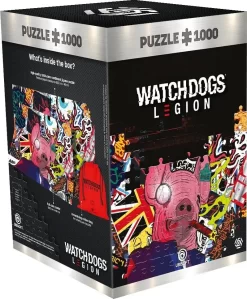 Watch Dogs Legion Puslespil - Pig Mask - 1000 Brikker - Ubisoft -Legetøjsverden watch dogs legion pig mask puzzles 1000 pcs 554006 2