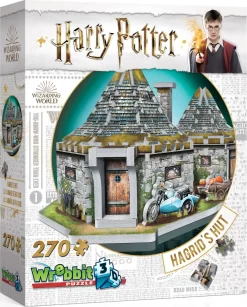 Harry Potter 3D Puslespil - Hagrids Hytte - 270 Brikker - Wrebbit 3D -Legetøjsverden wrebbit 3d puslespil harry potter hagrids hytte 543954 2