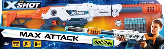 Zuru X-Shot - Max Attack Blaster - Inkl. 24 Skumpile 2 Zuru X-Shot - Max Attack Blaster - Inkl. 24 Skumpile - Billede 2