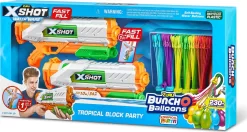 Zuru X-Shot Water - Tropical Block Party - 230+ Vandballoner -Legetøjsverden x shot water mixed standard fast fill block party 2x fast fill 7x standard 598128 8